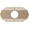 Ekena Millwork Chrysler Wood Fretwork Pierced Ceiling Medallion, Hickory, 38"W x 19"H x 10"ID x 3/8"T CMWP38X19X0375CSHI - alternate 4